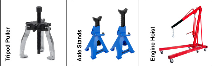 Automotive Repair, Engine Hoist Hire, Axle Stands, Tripod Puller Hire